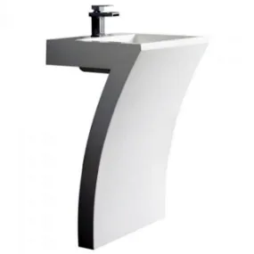 Lavabo sur pied en solid surface Blanc LR7