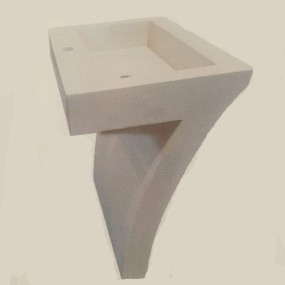 Lavabo Freestanding in solid surface Bianco LR7