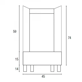 Mobile lavanderia bianco opaco 50x45 con lavabo in ABS