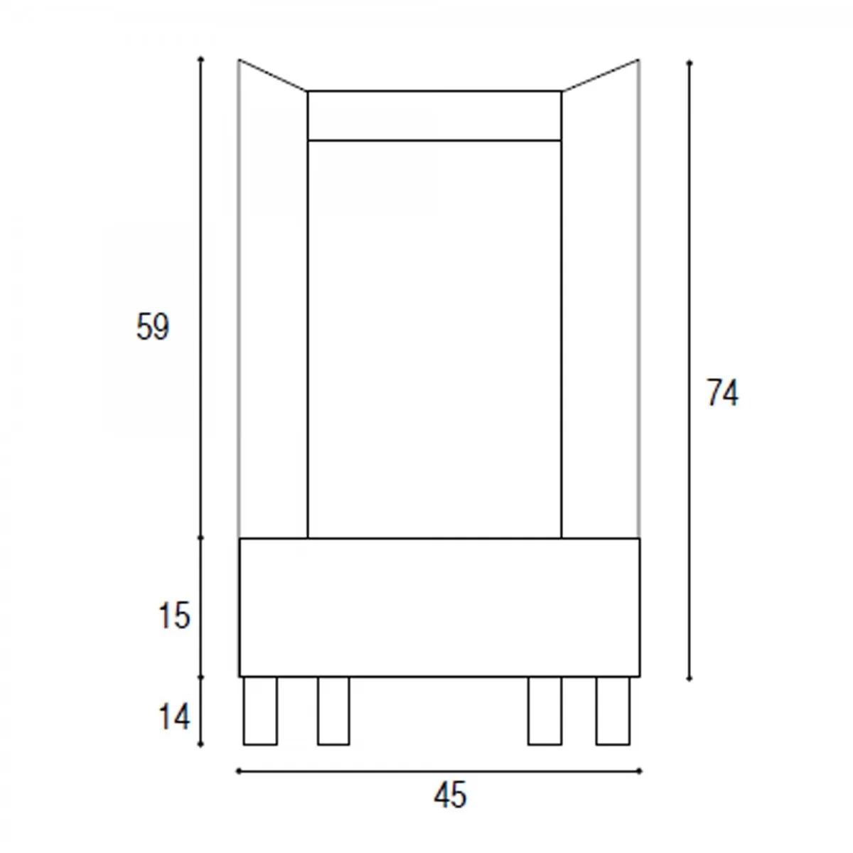 Mobile lavanderia bianco opaco 50x45 con lavabo in ABS