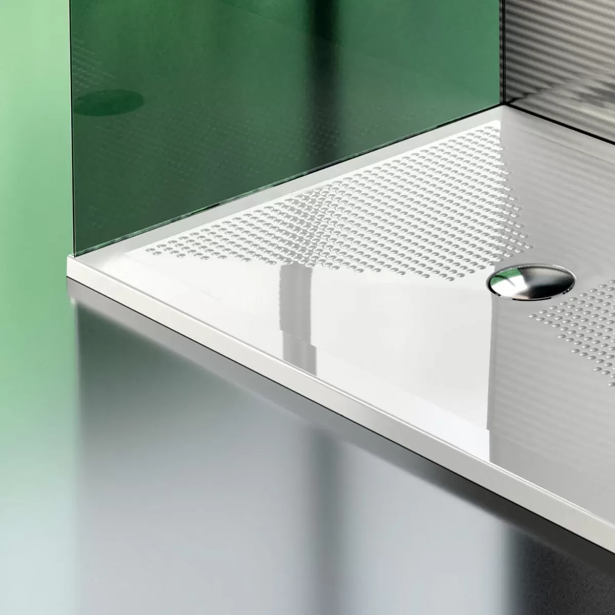 Receveur de douche en céramique Althea UP hauteur 3 cm