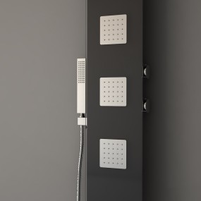 KRYSTAL Hydromassage-Duschsäule mit Handbrause und integriertem Duschkopf