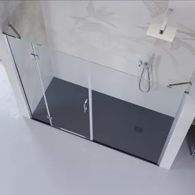 Paroi de douche battante transparente anticalcaire 8mm H195