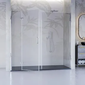 Paroi de douche battante transparente anticalcaire 8mm H195