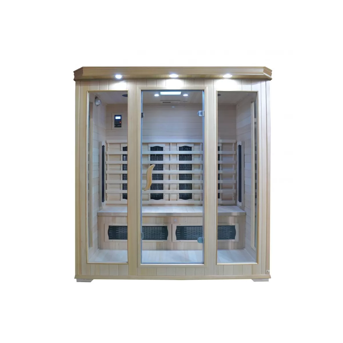Sauna infrarouge pour 4 personnes en Hemlock Wood 175x120x190 Tris