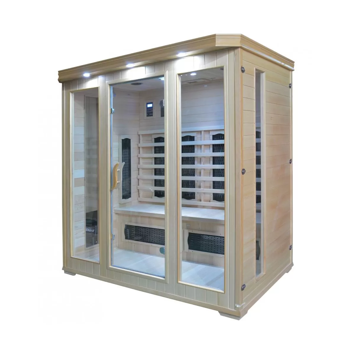 Sauna infrarouge pour 4 personnes en Hemlock Wood 175x120x190 Tris