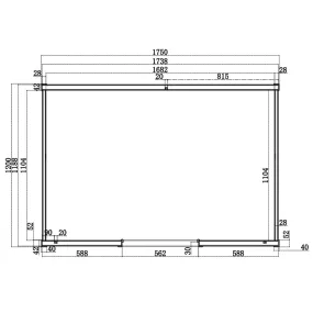 Infrarotsauna für 4 Personen in Hemlock Wood 175x120x190 Tris