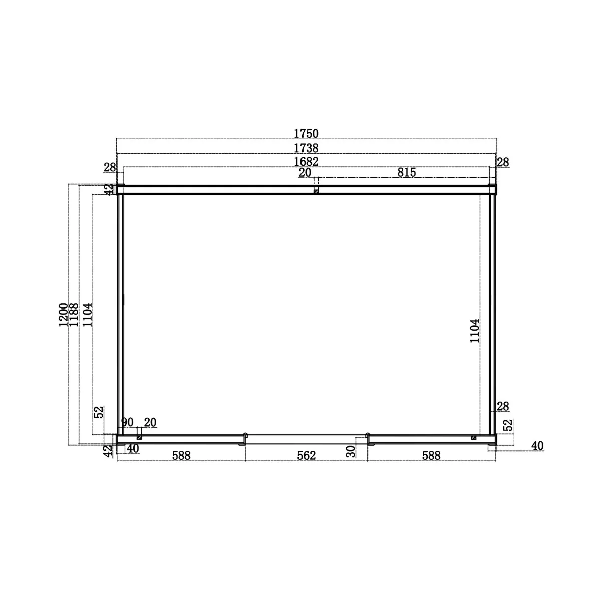 Infrarotsauna für 4 Personen in Hemlock Wood 175x120x190 Tris