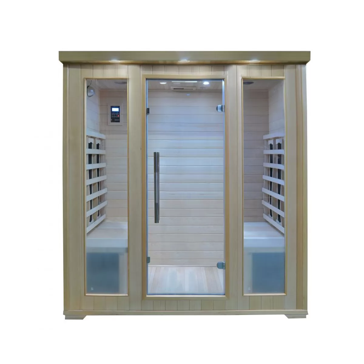 Sauna Infrarouge pour 4 personnes en Hemlock Wood 175x135 Luxury