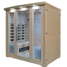 Sauna Infrarossi per 4 persone in Legno Hemlock 175x135 Lusso