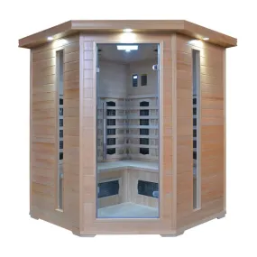 Sauna infrarouge pour 4 personnes en Hemlock Wood 150x89x84 Lux