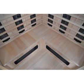 Sauna infrarouge pour 4 personnes en Hemlock Wood 150x89x84 Lux