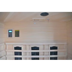 Sauna infrarouge pour 4 personnes en Hemlock Wood 150x89x84 Lux