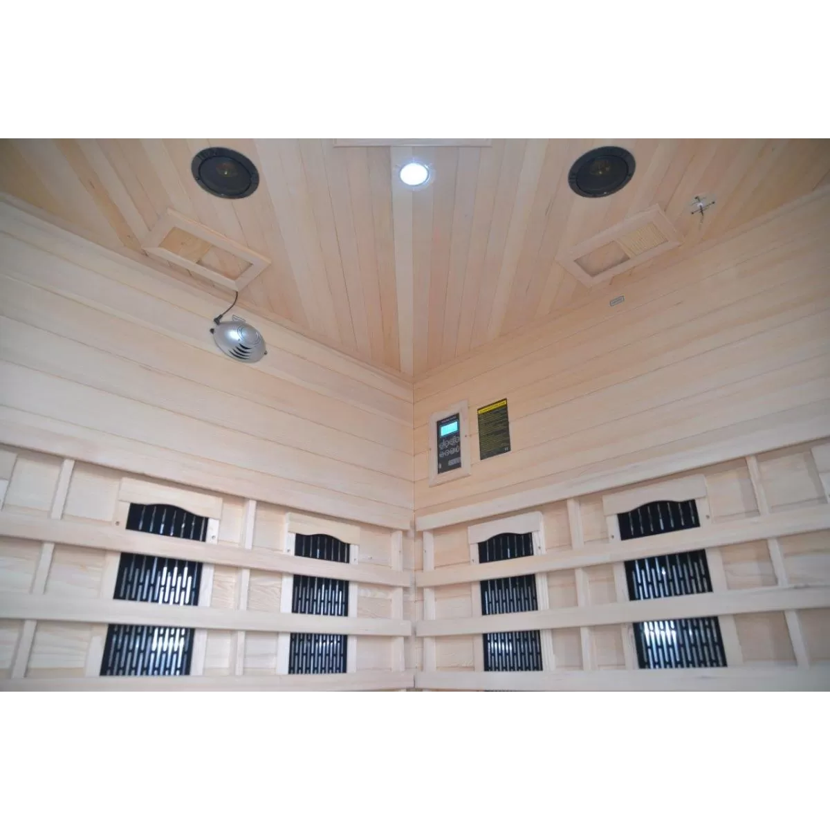 Sauna infrarouge pour 4 personnes en Hemlock Wood 150x89x84 Lux