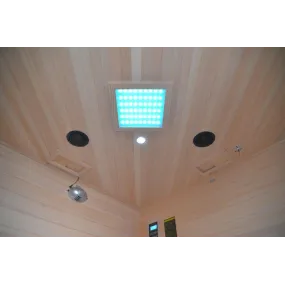 Sauna infrarouge pour 4 personnes en Hemlock Wood 150x89x84 Lux