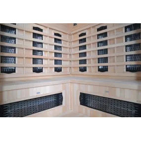 Sauna infrarouge pour 4 personnes en Hemlock Wood 150x89x84 Lux