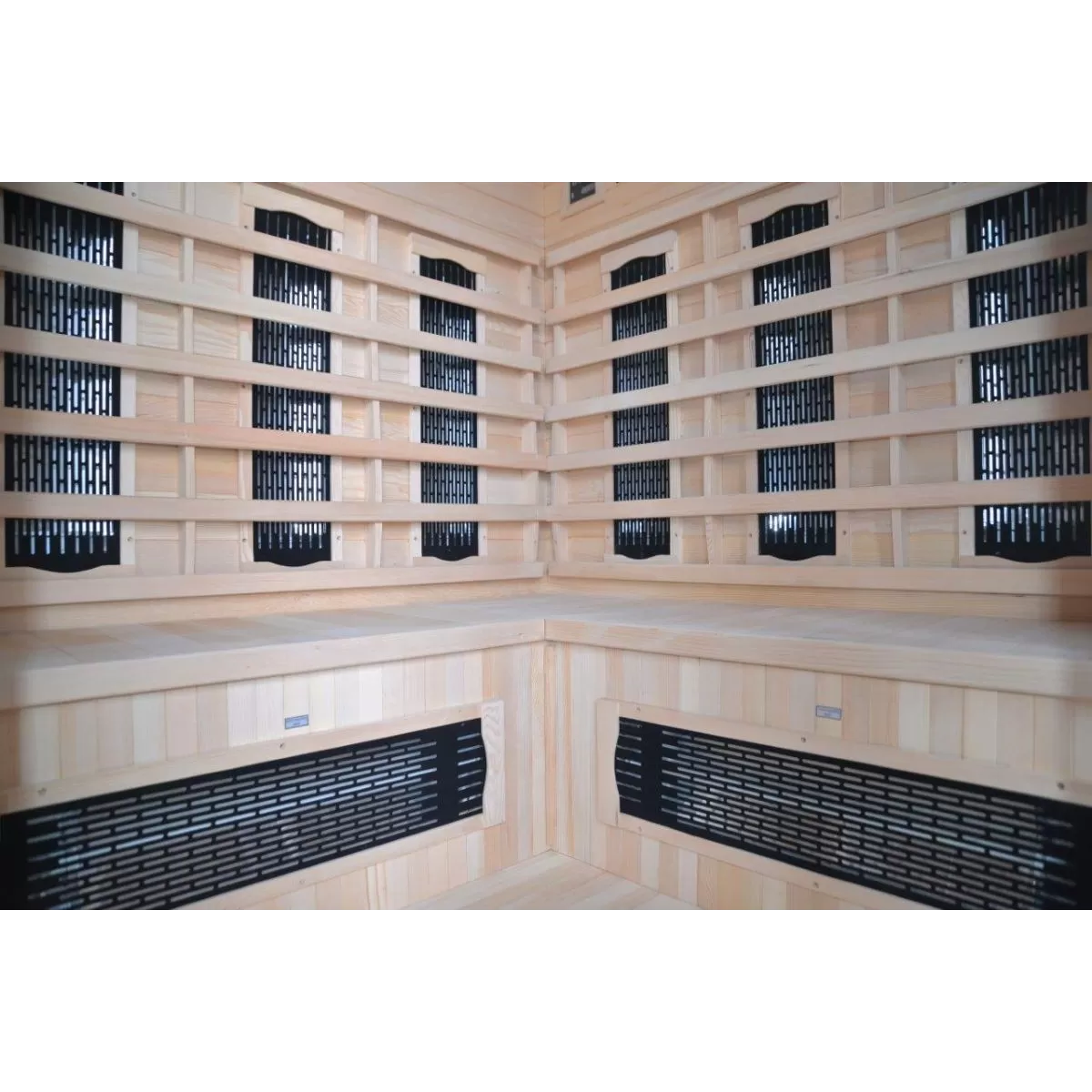 Sauna infrarouge pour 4 personnes en Hemlock Wood 150x89x84 Lux