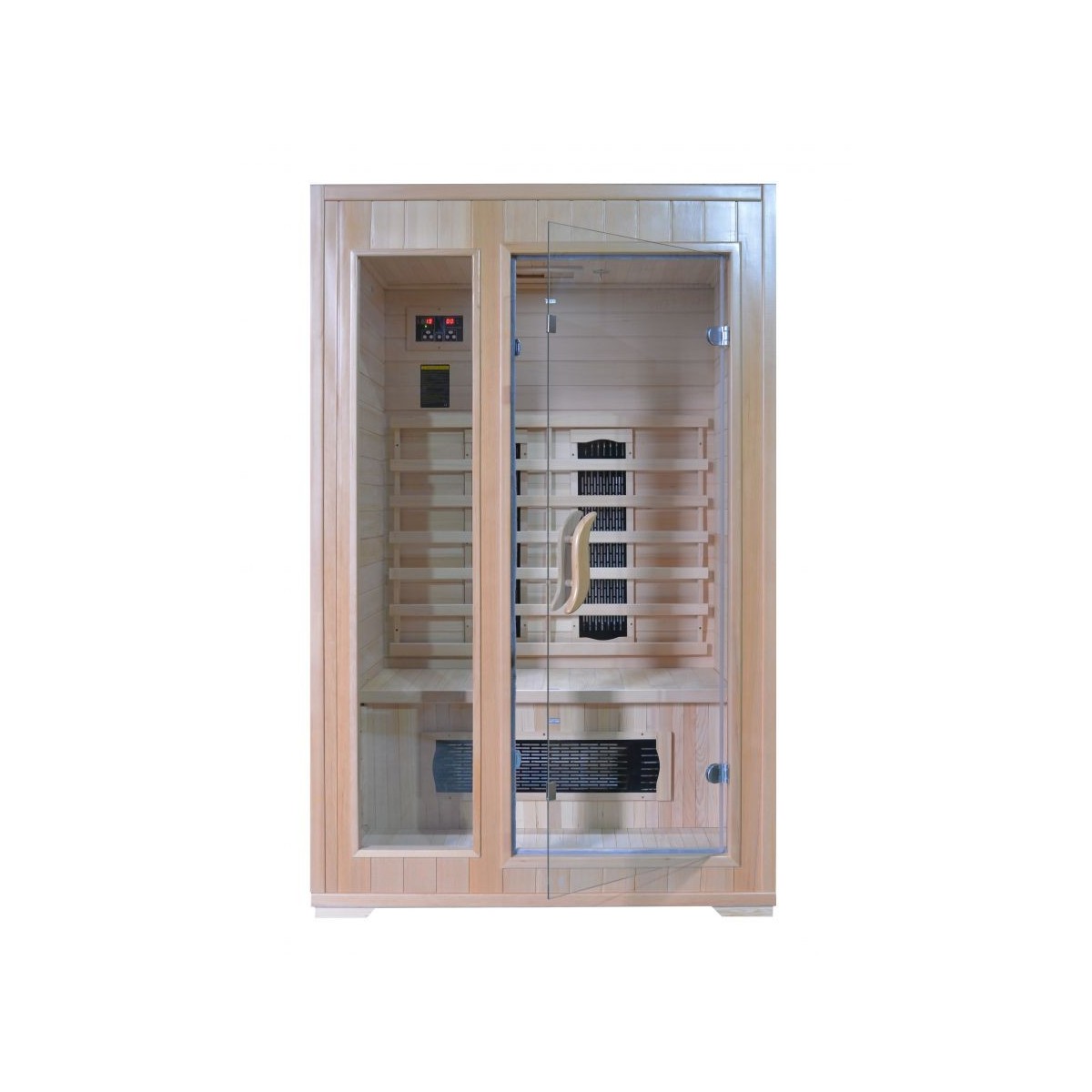 Sauna infrarouge pour 2 personnes en Hemlock 120x100 Ruby Wood