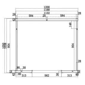 Sauna Infrarossi per 2 persone in Legno Hemlock 120x120 Red