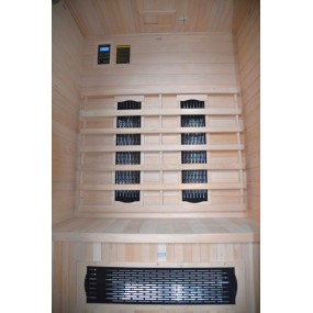 Sauna Infrarossi per 2 persone in Legno Hemlock 120x120 Red