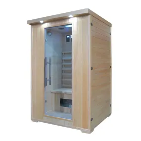 Sauna Infrarossi per 2 persone in Legno Hemlock 120x120 Red