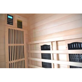 Sauna Combinata per 2 persone in Legno Hemlock 120x59x85 Angle