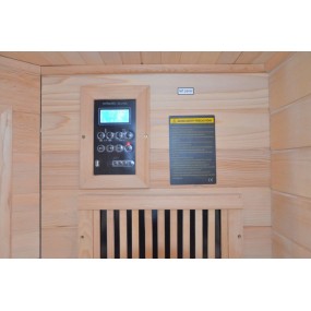 Kombinierte Sauna für 2 Personen in Hemlock Wood 120x59x85 Angle