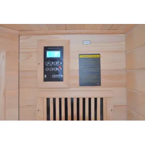 Sauna Combinata per 2 persone in Legno Hemlock 120x59x85 Angle