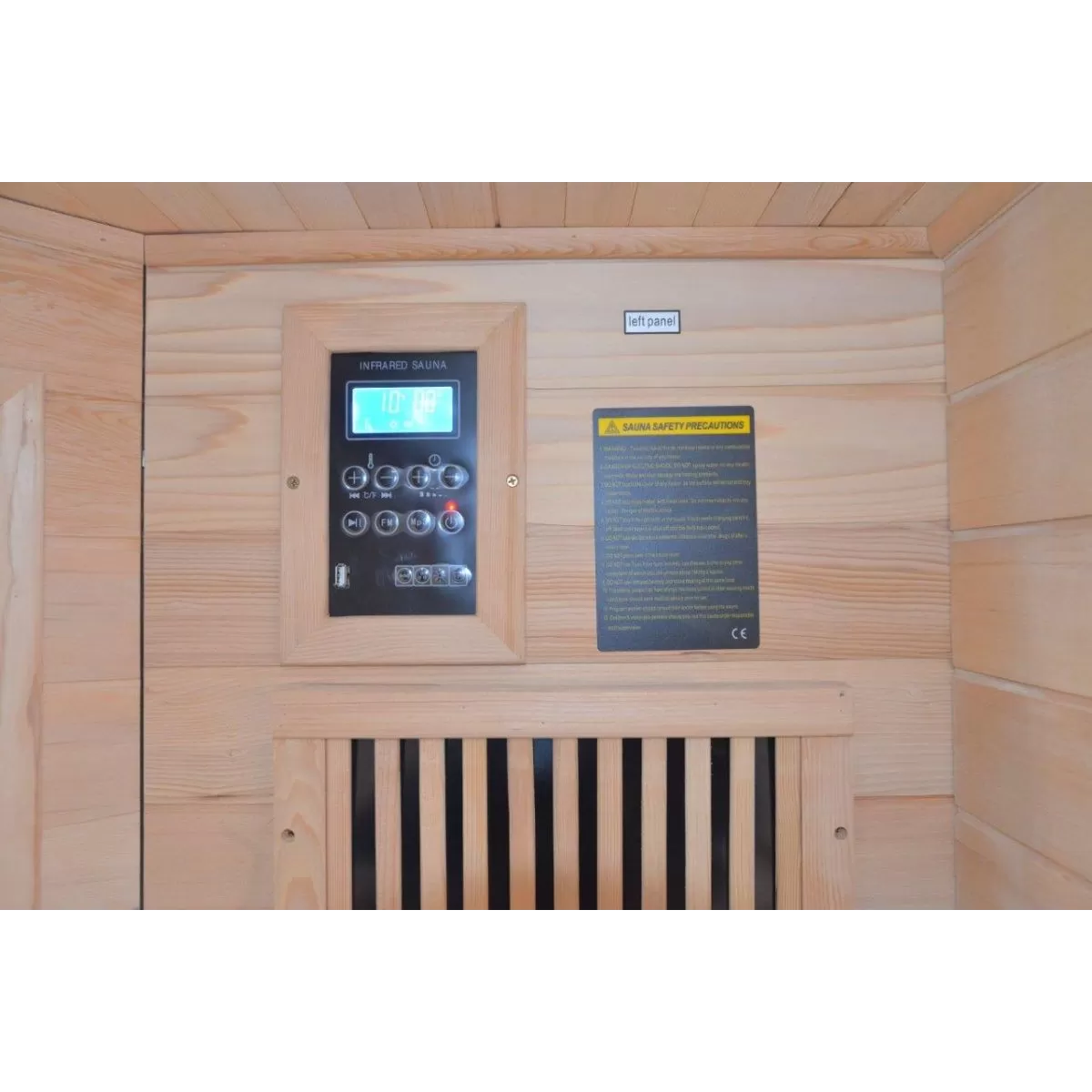 Sauna Combinata per 2 persone in Legno Hemlock 120x59x85 Angle