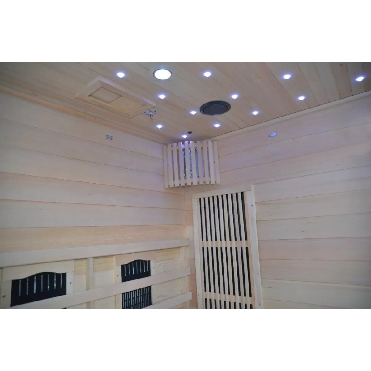 Sauna Combinata per 2 persone in Legno Hemlock 120x59x85 Angle