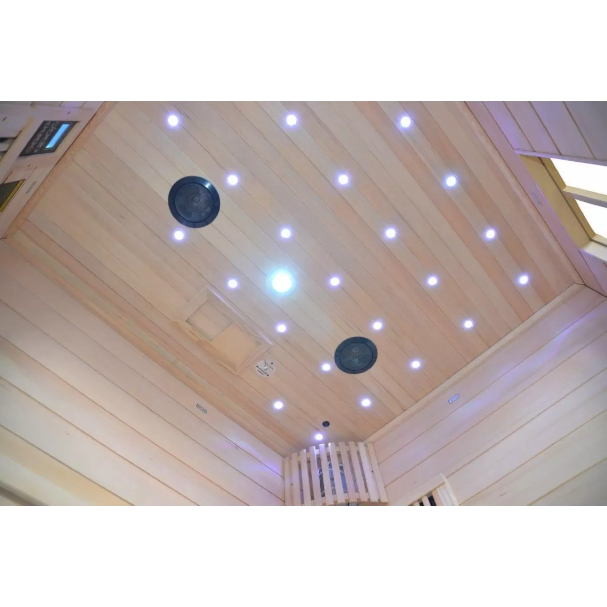 Sauna Combinata per 2 persone in Legno Hemlock 120x59x85 Angle