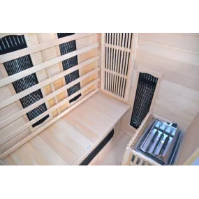 Sauna Combinata per 2 persone in Legno Hemlock 120x59x85 Angle