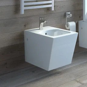 Bidet sospeso in ceramica bianca GLAM Goccioline