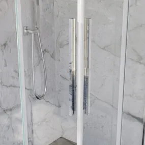 Cabine de Douche Double Porte Coulissante 8mm Clair Anti-calcaire