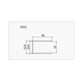 Profilé mural N50 Noir 40x29x2000mm