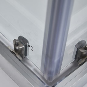Doppelschiebetür-Duschkabine INDIA transparentes Antikalkglas - 6 mm