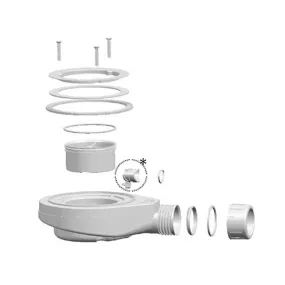 Receveur de douche en résine finition ardoise blanche et grille inox NATURE