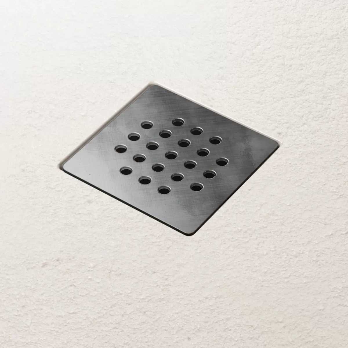 Piatto Doccia Resina finitura Ardesia Bianco con griglia inox NATURE