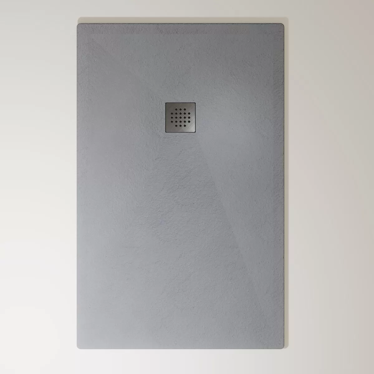 Piatto Doccia Resina finitura Ardesia Grigio con griglia inox NATURE