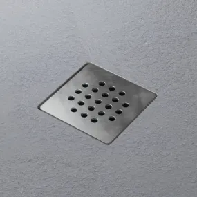 Piatto Doccia Resina finitura Ardesia Grigio con griglia inox NATURE
