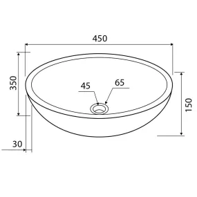 Lavabo da Appoggio in Marmo Karag Leonor SOP Nero - scheda tecnica