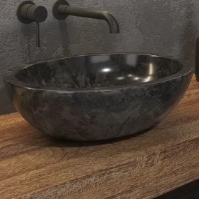 Karag Leonor SOP Aufsatzwaschbecken aus schwarzem Marmor