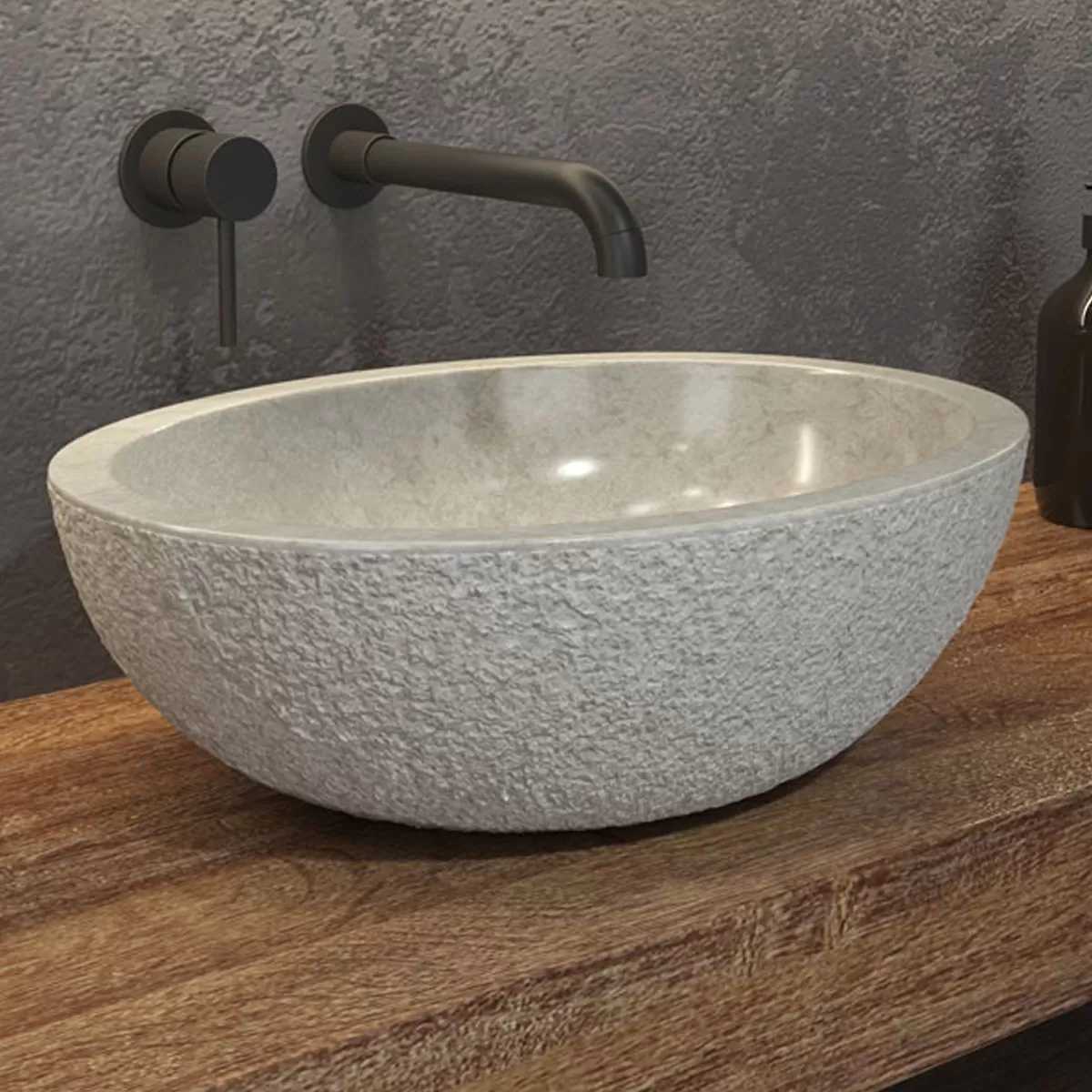 Vasque à poser en marbre crème Leonor SOPH