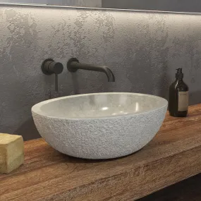 Vasque à poser en marbre crème Leonor SOPH