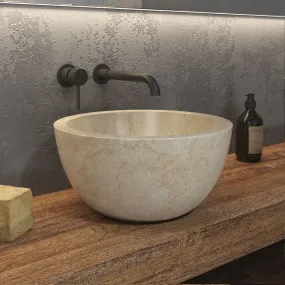 Lavabo da Appoggio in Marmo Karag Leyla SBP Cream