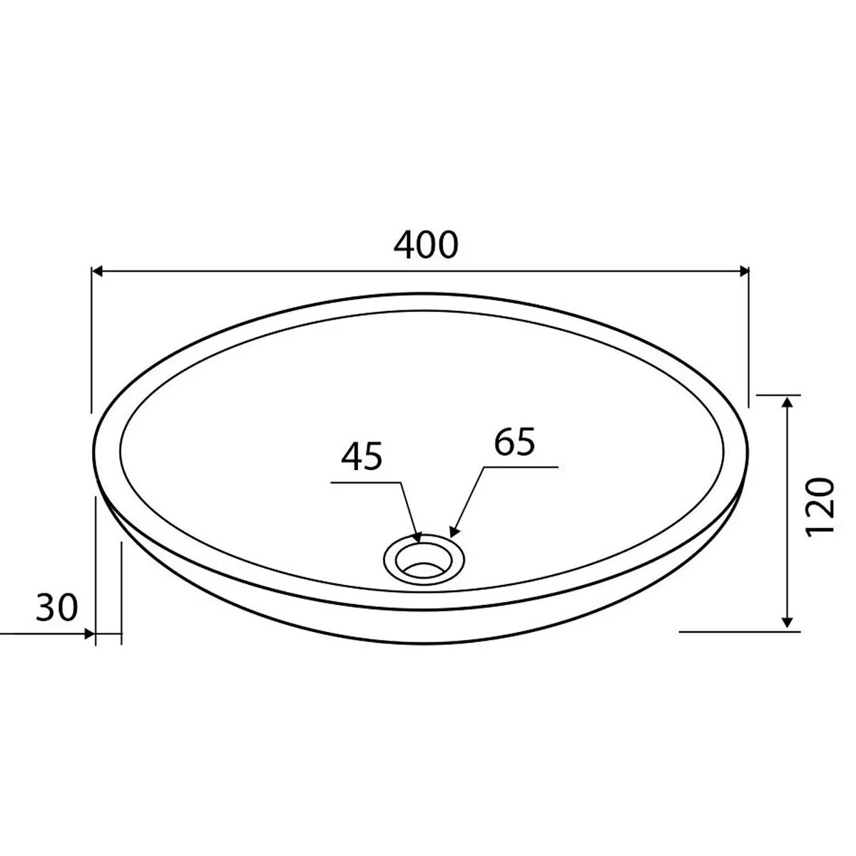 Lavabo da Appoggio in Marmo Karag Elena SBP Cream - Misure