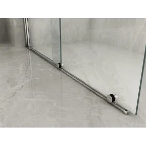Paroi de douche à l'italienne avec porte coulissante transparente 8 mm H195 SLIDE