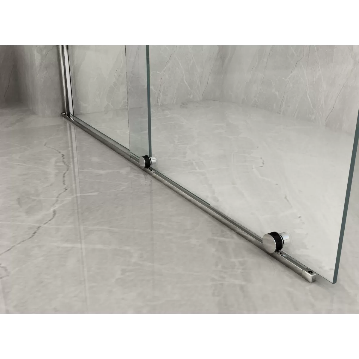 Paroi de douche à l'italienne avec porte coulissante transparente 8 mm H195 SLIDE