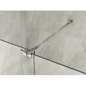 Begehbare Duschwand mit transparenter Schiebetür 8mm H195 Slide