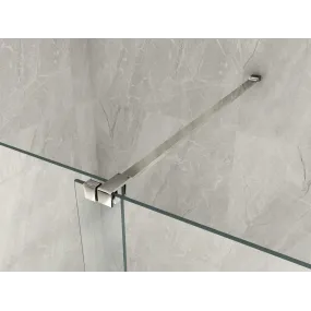 Paroi de douche à l'italienne avec porte coulissante transparente 8 mm H195 SLIDE